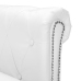 vidaXL Sofá Chesterfield en forma L cuero artificial blanco