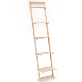Estante de pared escalera madera de cedro 41,5x30x176 cm