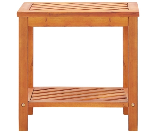 Mesa auxiliar de madera maciza acacia 45x33x45 cm