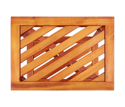 Mesa auxiliar de madera maciza acacia 45x33x45 cm