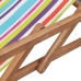 Silla de playa plegable tela y estructura de madera multicolor