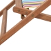 Silla de playa plegable tela y estructura de madera multicolor