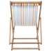 vidaXL Silla de playa plegable tela y estructura de madera multicolor