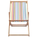 vidaXL Silla de playa plegable tela y estructura de madera multicolor