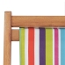 vidaXL Silla de playa plegable tela y estructura de madera multicolor