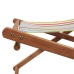 Silla de playa plegable tela y estructura de madera multicolor