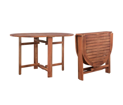 Mesa de jardín de madera de acacia maciza 120x70x74 cm