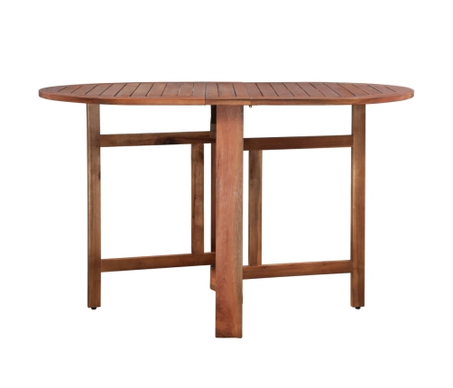 Mesa de jardín de madera de acacia maciza 120x70x74 cm