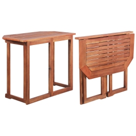 Mesa para terraza bistró madera maciza de acacia 90x50x75 cm