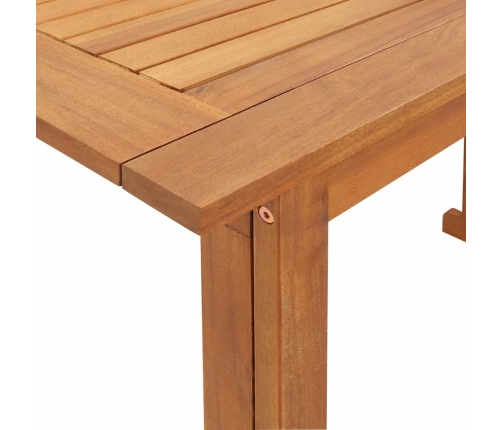 Mesa para terraza bistró madera maciza de acacia 90x50x75 cm