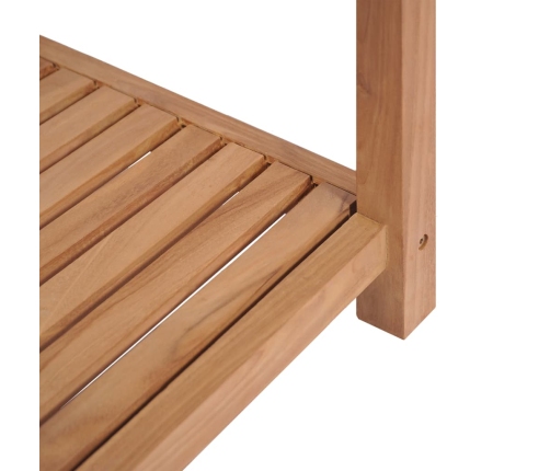 vidaXL Estantería de baño 4 niveles madera teca maciza 42x42x165 cm