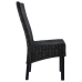 Sillas de comedor ratán Kubu y madera mango negro 2 unidades