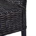 Sillas de comedor ratán Kubu y madera mango negro 2 unidades