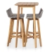 Set de comedor de jardín 5 piezas madera maciza de acacia