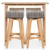 Set de comedor de jardín 5 piezas madera maciza de acacia