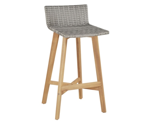 Set de comedor de jardín 5 piezas madera maciza de acacia