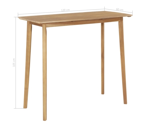 Set de comedor de jardín 5 piezas madera maciza de acacia