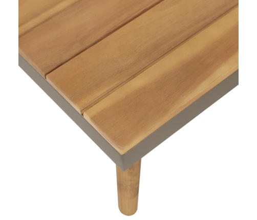 Juego muebles de jardín 4 piezas y cojines madera maciza acacia
