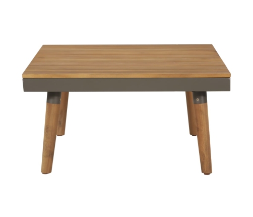 Juego muebles de jardín 4 piezas y cojines madera maciza acacia