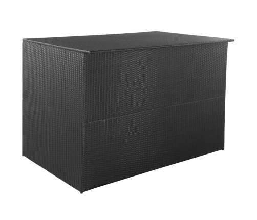 vidaXL Caja de almacenaje jardín ratán sintético negro 150x100x100 cm