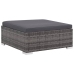 Set de muebles de jardín 6 pzas y cojines ratán sintético gris
