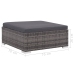 Set de muebles de jardín 6 pzas y cojines ratán sintético gris