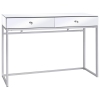 vidaXL Mesa consola de espejo de acero y vidrio 107x33x77 cm