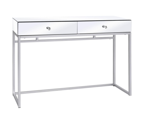 vidaXL Mesa consola de espejo de acero y vidrio 107x33x77 cm