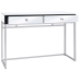 vidaXL Mesa consola de espejo de acero y vidrio 107x33x77 cm