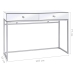 vidaXL Mesa consola de espejo de acero y vidrio 107x33x77 cm