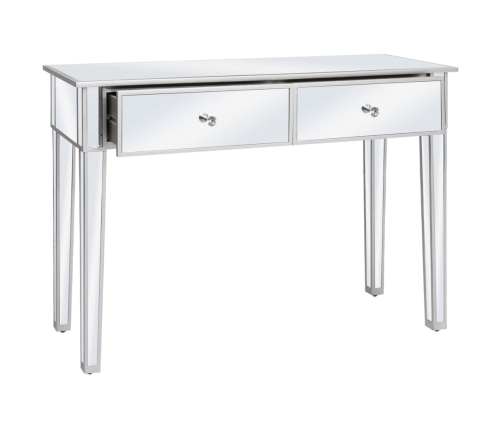 Mesa consola de espejo de MDF y vidrio 106,5x38x76,5