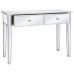 Mesa consola de espejo de MDF y vidrio 106,5x38x76,5