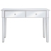 Mesa consola de espejo de MDF y vidrio 106,5x38x76,5