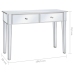 Mesa consola de espejo de MDF y vidrio 106,5x38x76,5