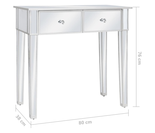 Tocador espejado con taburete de MDF y vidrio