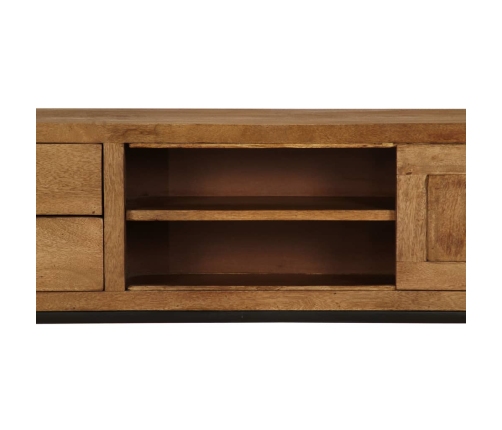 Mueble de TV madera maciza de mango 140x30x40 cm