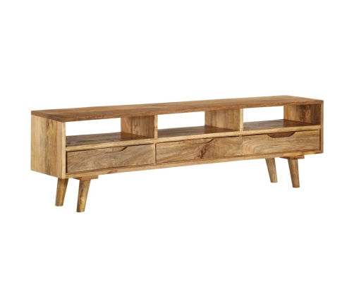 Mueble para TV de madera maciza de mango 140x30x41 cm