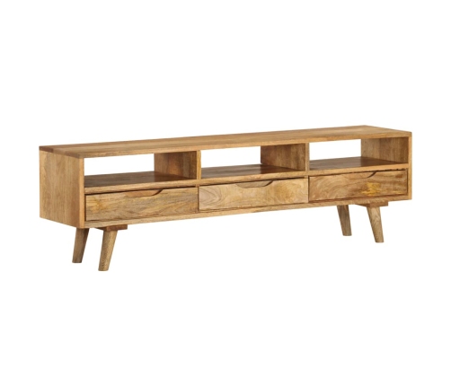 Mueble para TV de madera maciza de mango 140x30x41 cm