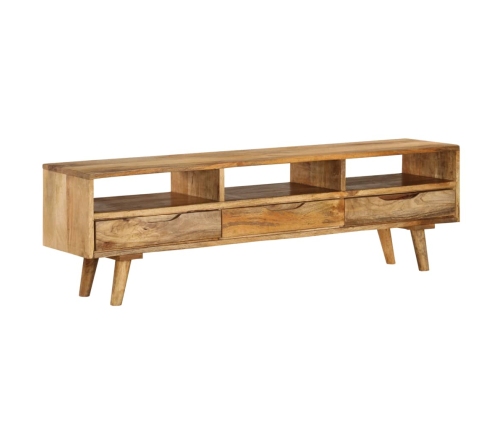 Mueble para TV de madera maciza de mango 140x30x41 cm