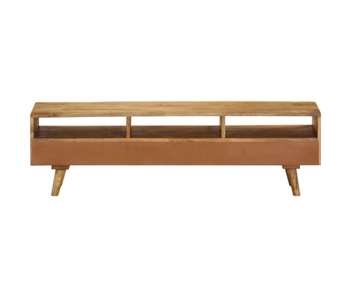 Mueble para TV de madera maciza de mango 140x30x41 cm