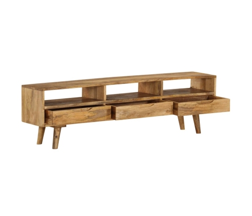 Mueble para TV de madera maciza de mango 140x30x41 cm