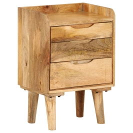 Mesita de noche de madera maciza de mango 40x30x59,5 cm