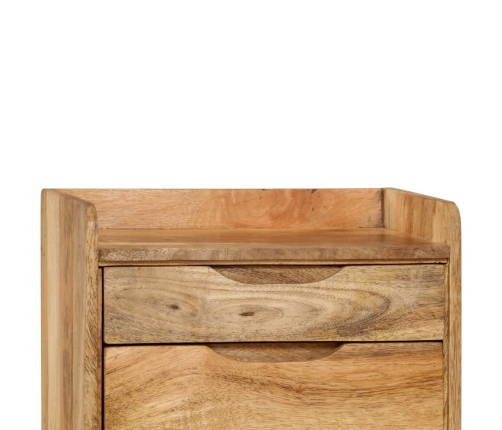 Mesita de noche de madera maciza de mango 40x30x59,5 cm