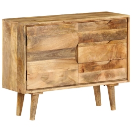 Aparador de madera maciza de mango 90x30x69 cm