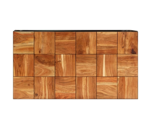 vidaXL Mesa de centro madera maciza de acacia y acero 110x60x40 cm