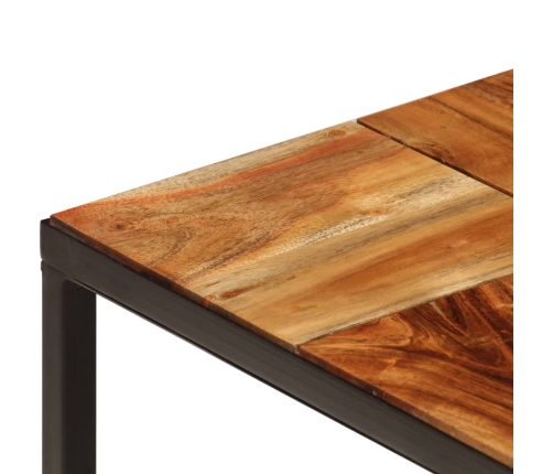 vidaXL Mesa de centro madera maciza de acacia y acero 110x60x40 cm