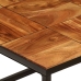 vidaXL Mesa de centro madera maciza de acacia y acero 110x60x40 cm