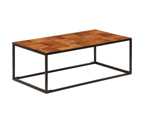 vidaXL Mesa de centro madera maciza de acacia y acero 110x60x40 cm