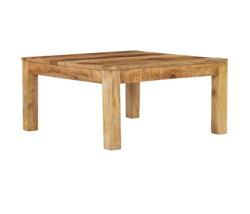 Mesa de centro de madera maciza de mango 80x80x40 cm