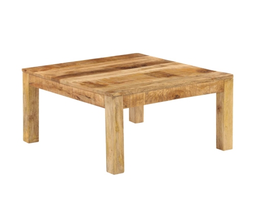 Mesa de centro de madera maciza de mango 80x80x40 cm